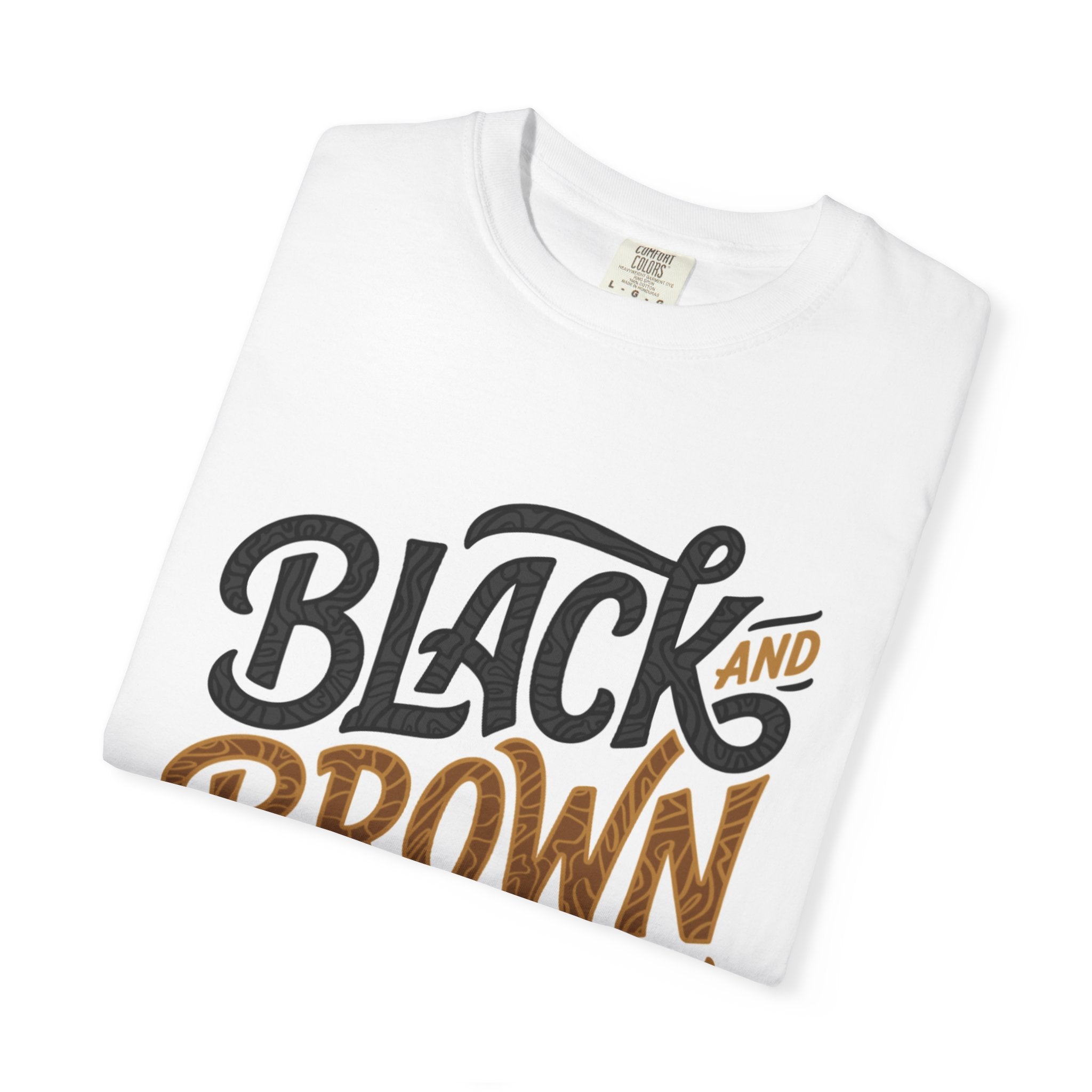 Black and Brown Unity T-Shirt — Gold/Black