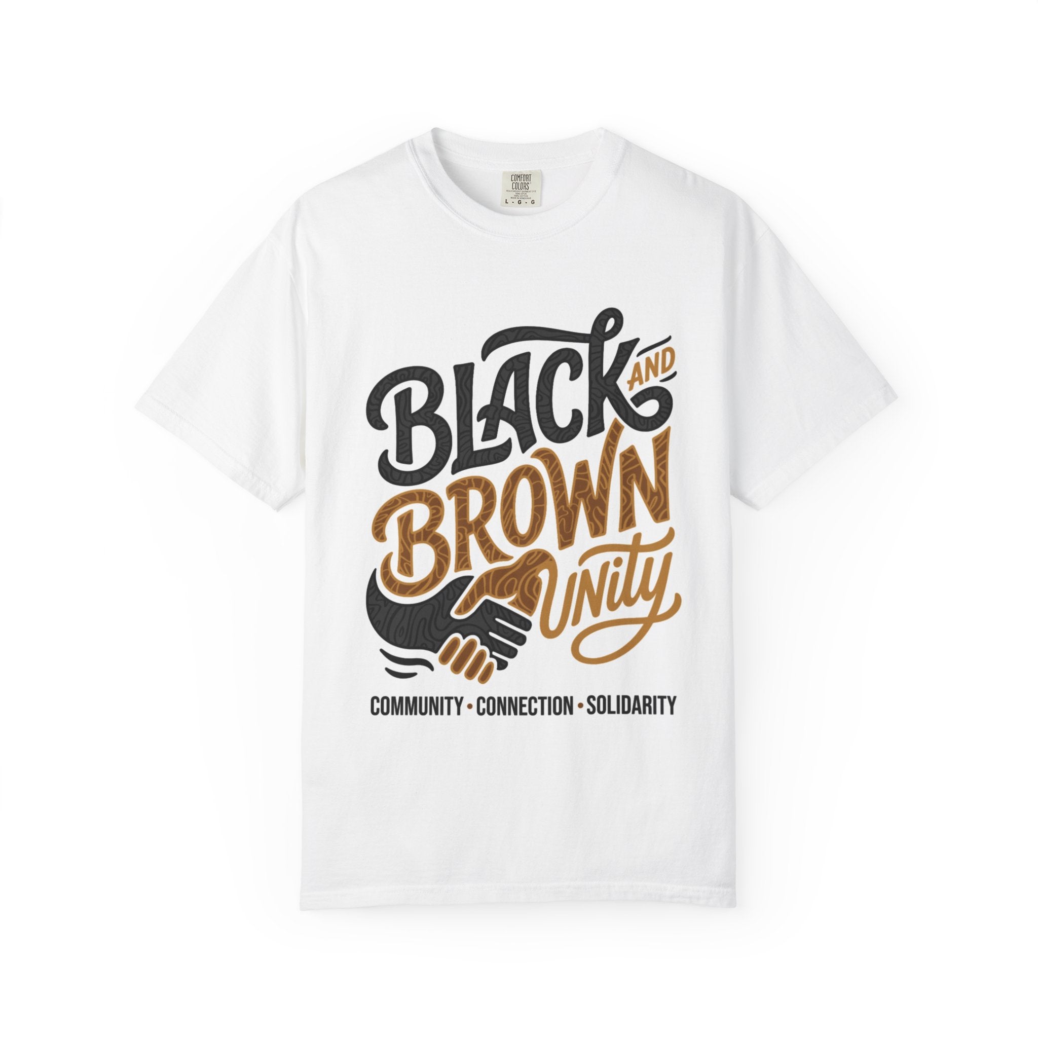 Black and Brown Unity T-Shirt — Gold/Black