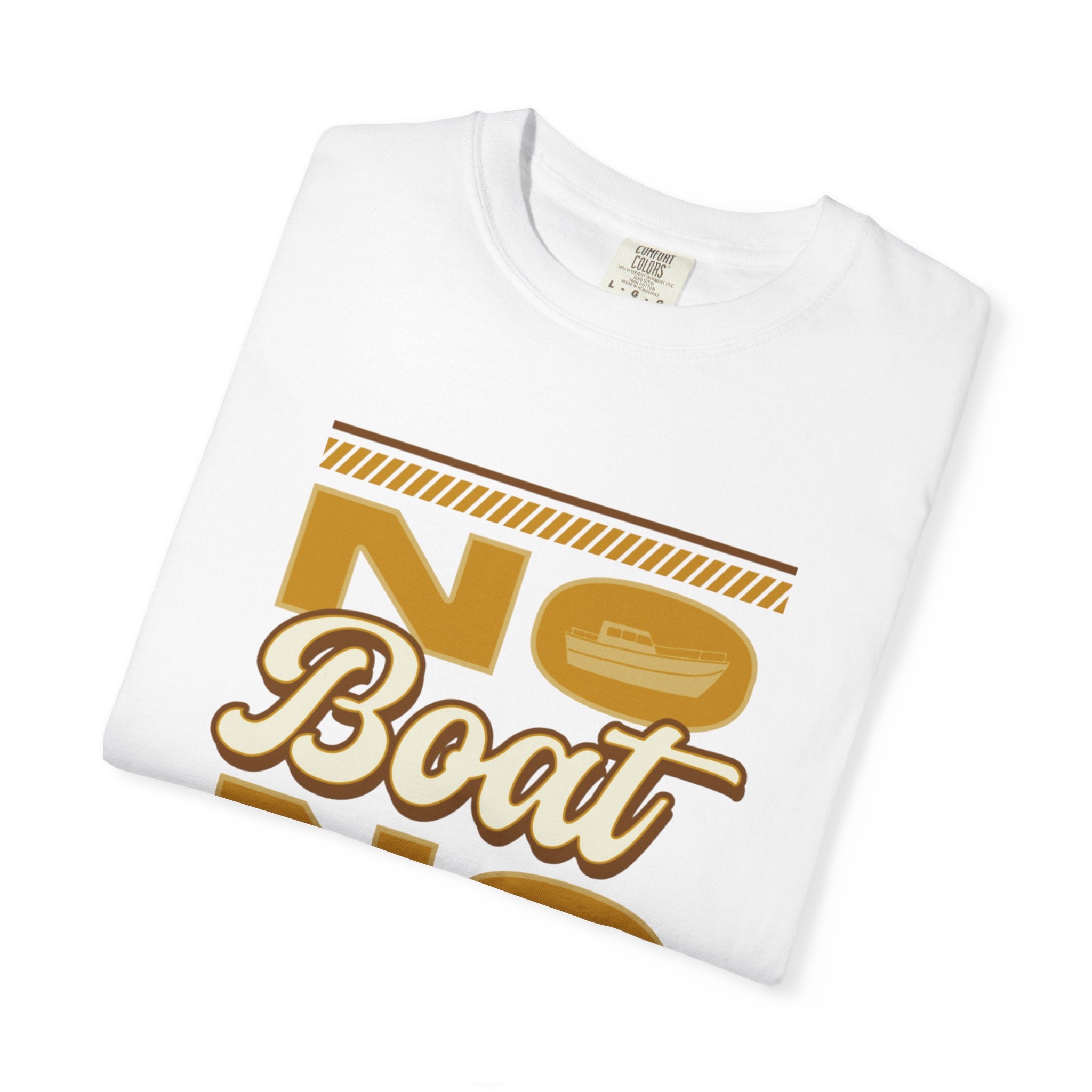 No Boat No Check T‑Shirt — (Gold/Black)