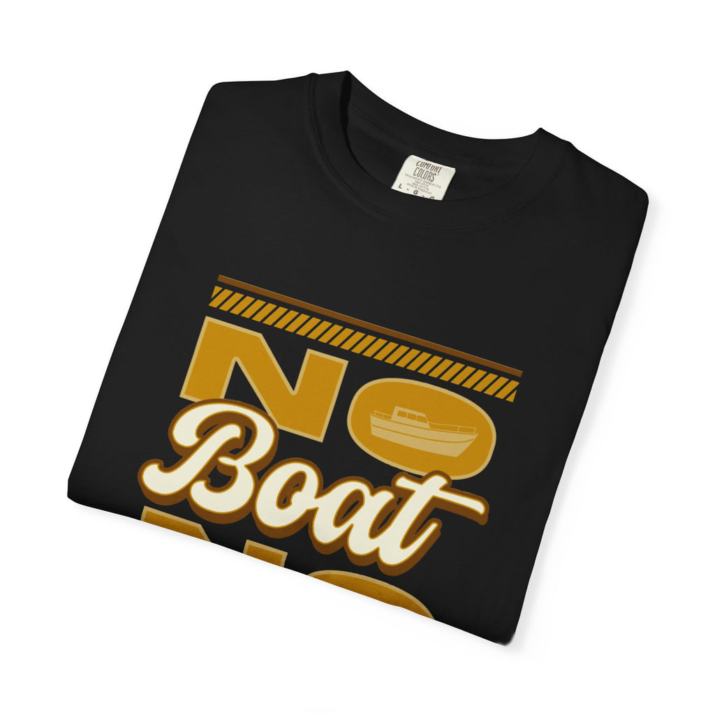 No Boat No Check T‑Shirt — (Gold/Black)